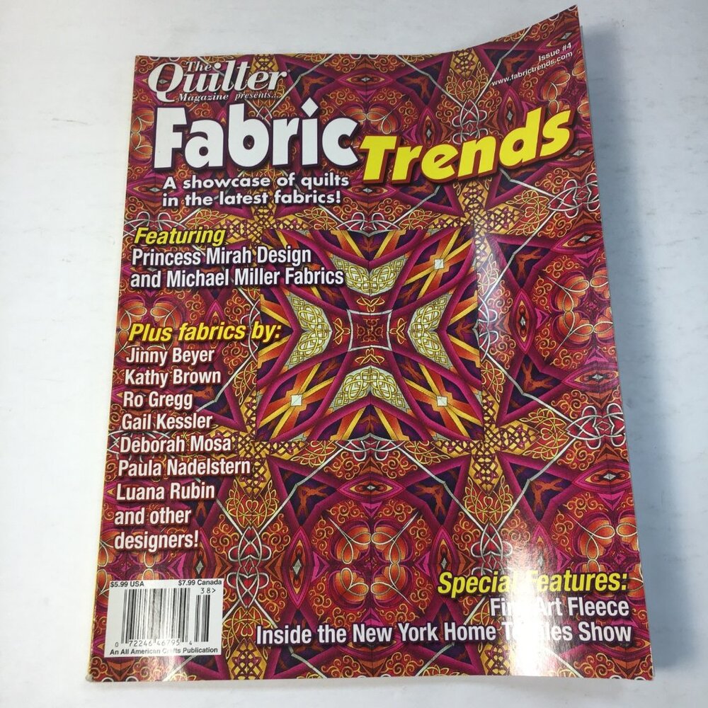 Fabric Trends Quilter Magazine Showcase Of Quilts & Latest Fabrics Issue 4